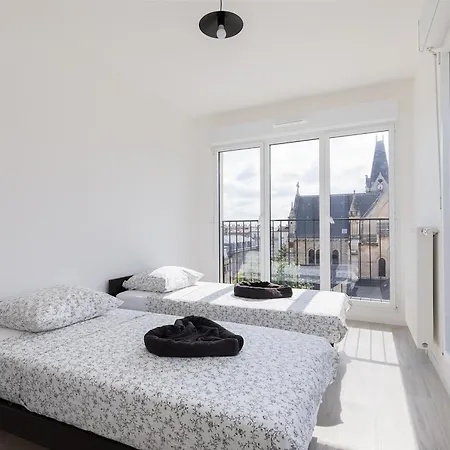 La Terrasse De L'eglise, Paris Center & Eurostar 15 Mn, Brand New Duplex With Terrasse, Balcony, 2 Bathrooms, Parking, Apartment